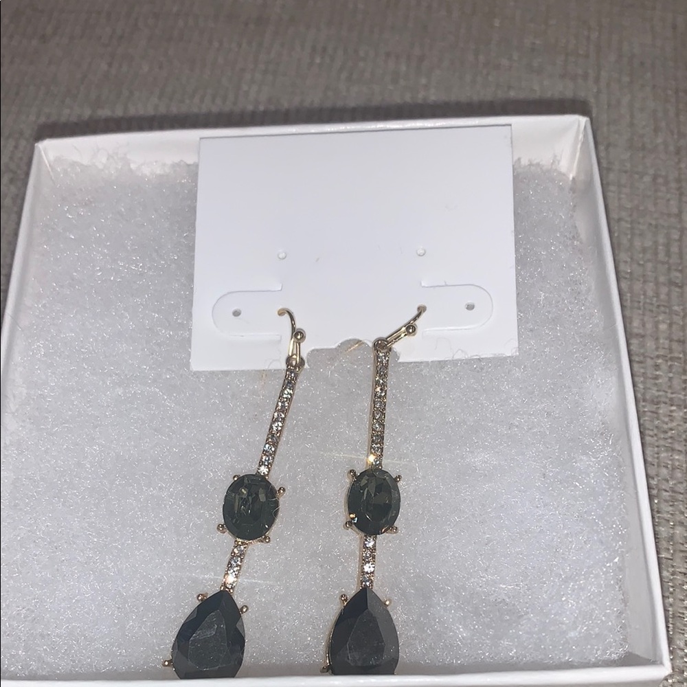 Elegant Gold and Black Drop Earrings